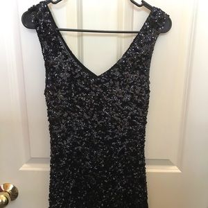 Sequin Black Mini Dress